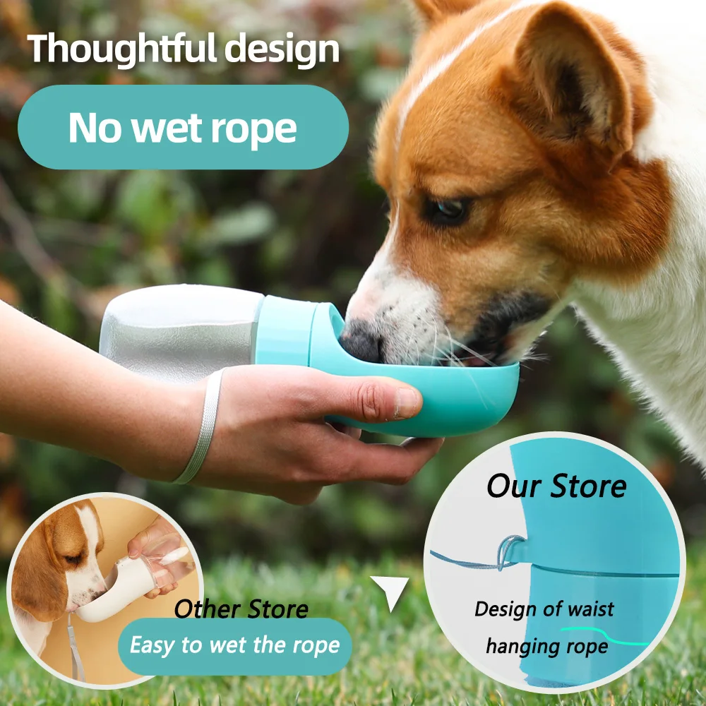 Pet Dog Water Bottle For Small Medium Dogs Cat Hiking Portable Puppy Feeder Leakproof Cat Drinking Bowls French Bulldog Supplies - Image 3