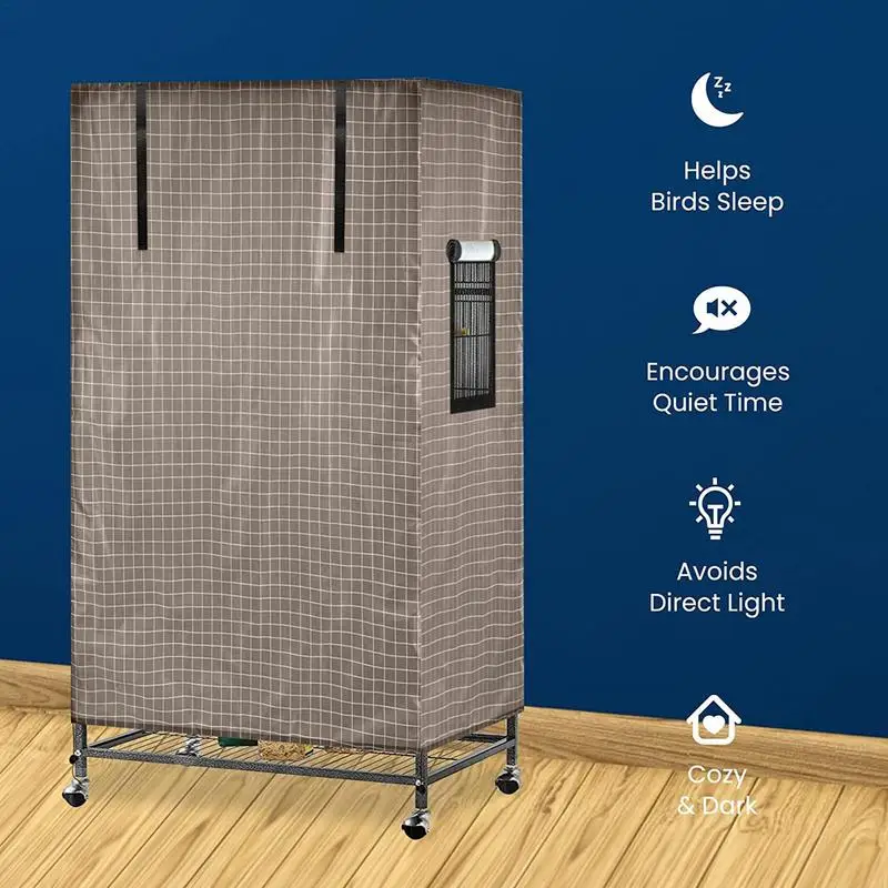 Universal Bird Cage Cover Outdoor Courtyard Breathable Parrot Cage Cover With Window Waterproof Shading Bird Protective Covers - Image 3
