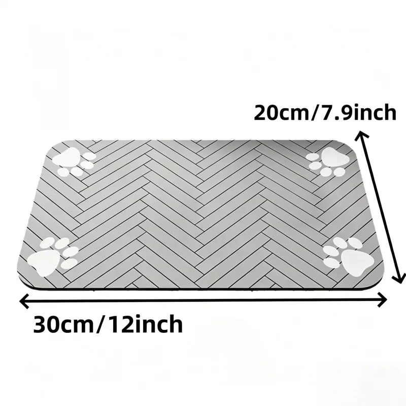 Pet Feeding Mat-Absorbent Pet Placemat for Food and Water Bowl, with Waterproof Rubber Backing, Quick Dry Water Mat for Dog Cat - Image 12
