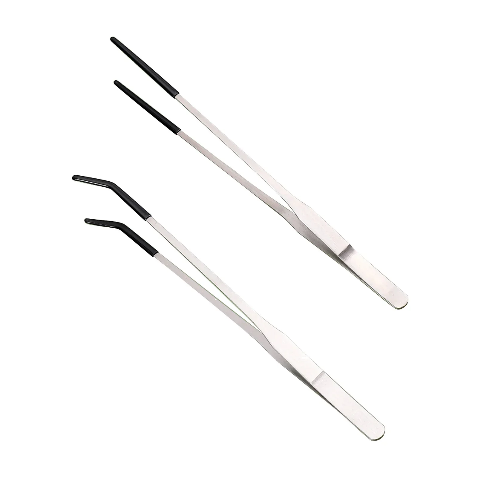 2pcs Bent Tip Tweezers For Crafts Stainless Steel Straight And Curved Nippers Tweezers Feeding Tongs For Reptile Lizards Spider - Image 8