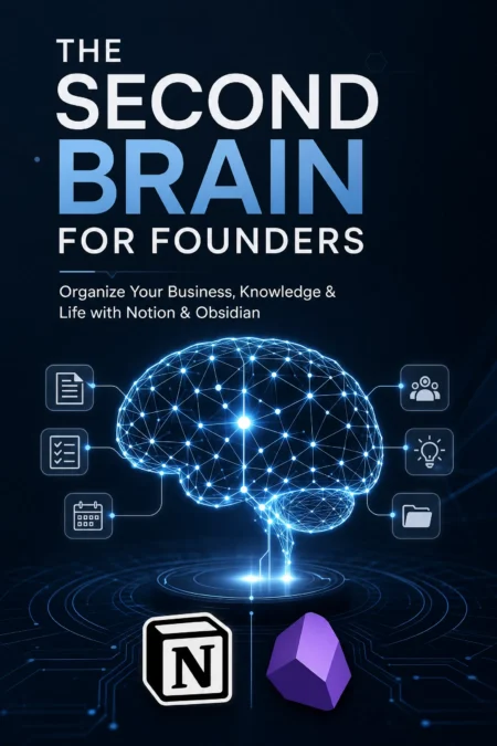 The Second Brain for Founders: The Ultimate A–Z Guide to Organizing Your Business, Knowledge & Life with Notion & Obsidian