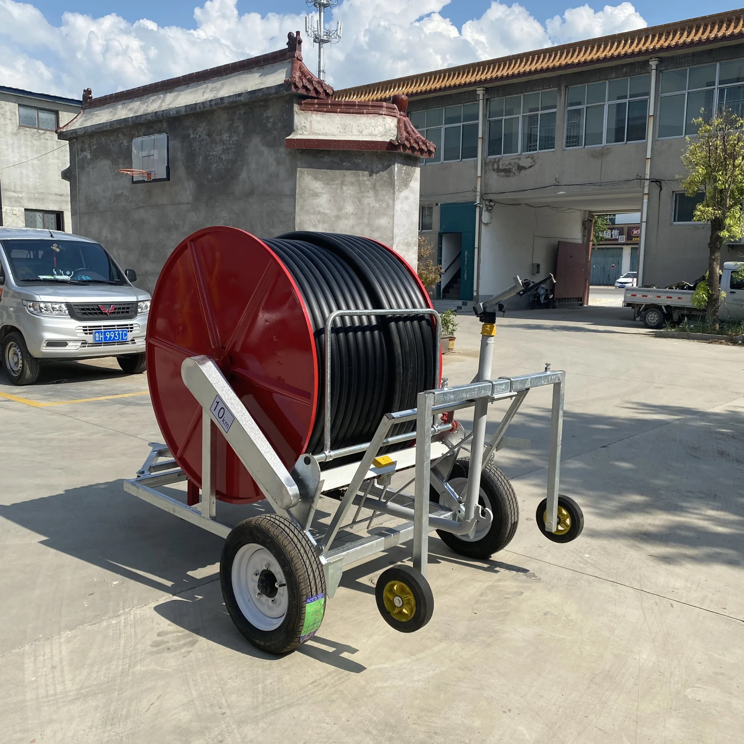 Agriculture Moving Traveling Rain Gun Hose Reel Irrigation System 50-200 Reel Sprinkler Machine for Farm Irrigation - Image 2