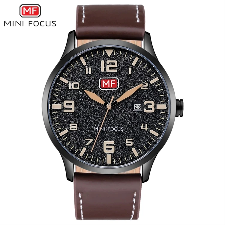 MINI FOCUS 0158 G Fashion Green Leather Watches Men Army Navy Watch Relojes - Image 7