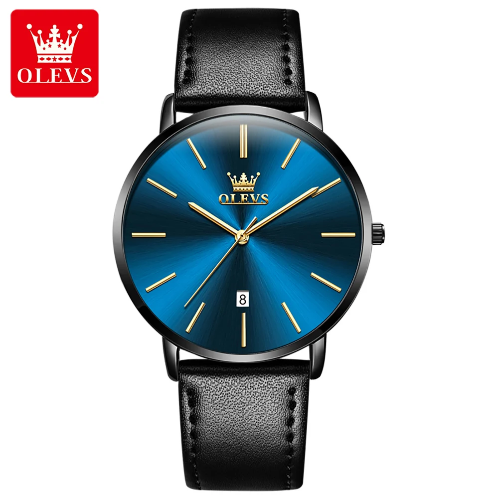 OLEVS 5869 Couple Hand Watch Luxury Brand Genuine Leather WristWatch Not Specified WaterProof Quartz Watch for Men and Women - Image 18