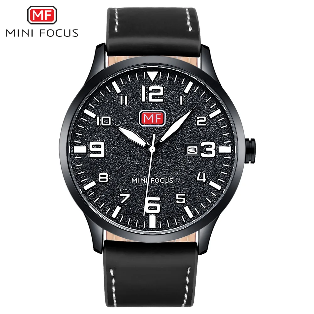 MINI FOCUS 0158 G Fashion Green Leather Watches Men Army Navy Watch Relojes - Image 10