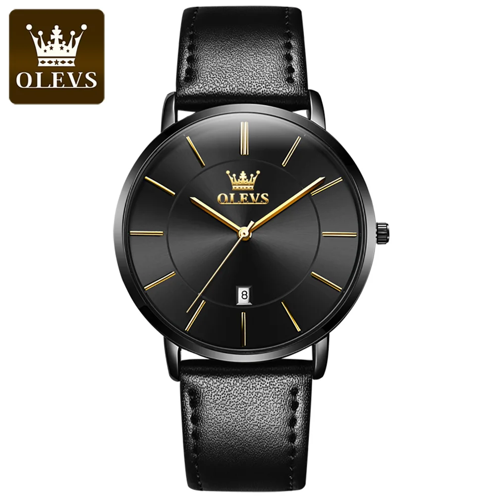 OLEVS 5869 Couple Hand Watch Luxury Brand Genuine Leather WristWatch Not Specified WaterProof Quartz Watch for Men and Women - Image 15