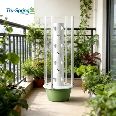 7 Layers Hydroponic Tower Garden System with Full Spectrum LED Lights Indoor Aeroponic Vertical Growing System for Lettuce Herbs