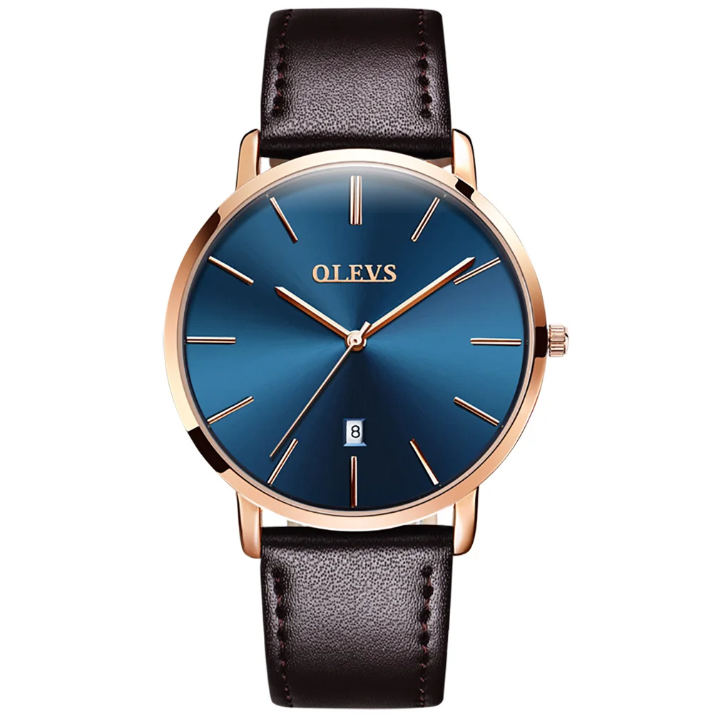 OLEVS 5869 Couple Hand Watch Luxury Brand Genuine Leather WristWatch Not Specified WaterProof Quartz Watch for Men and Women - Image 17