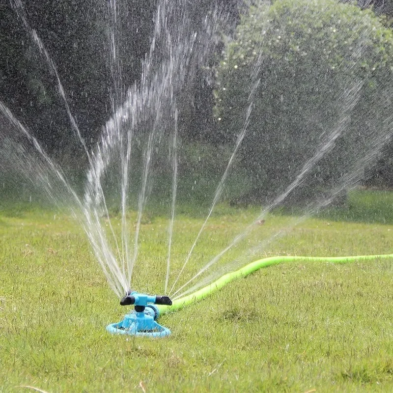 360° Auto-Rotating Adjustable Garden Sprinkler Nozzle Plastic Irrigation Water-Saving Tool for Lawn & Agricultural Use - Image 3