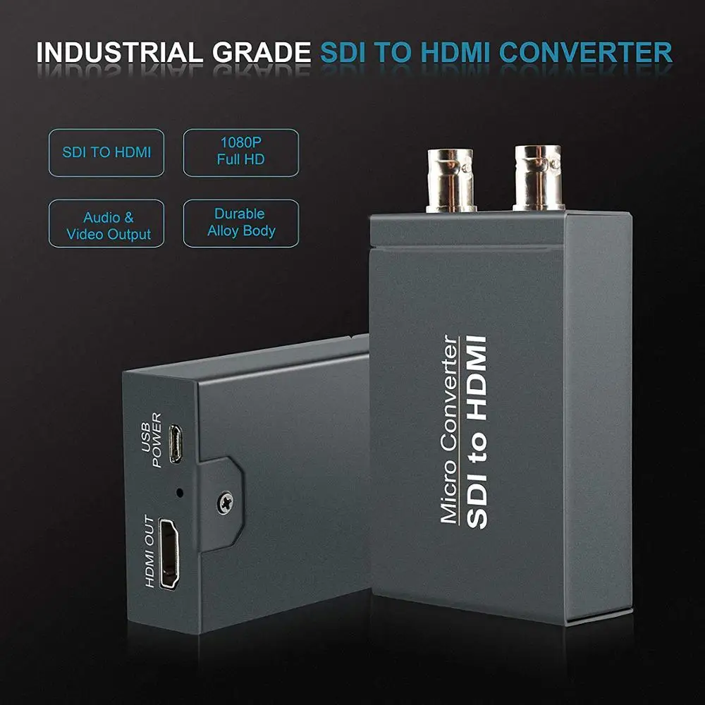 3G SDI to HDMI Converter Adapter Mini 3G HD SDI to HDMI Converter for Support 1080p TV SD HD and 3G SDI Signals - Image 4