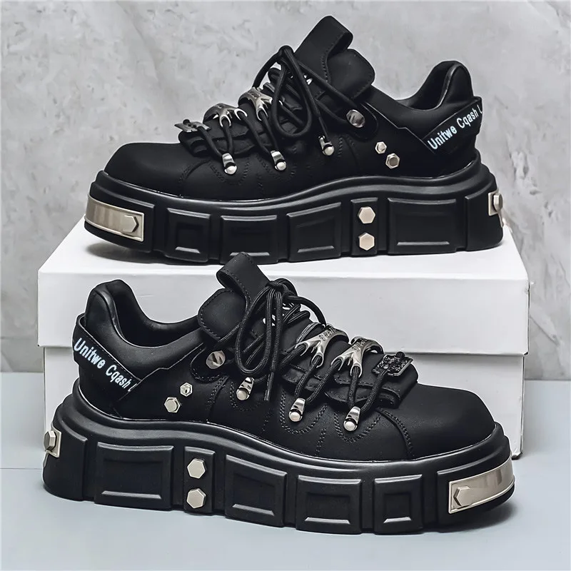 2026 Spring and Autumn New Thick soled Height Increasing Casual Board Shoes Popular Men's Shoes - Image 6