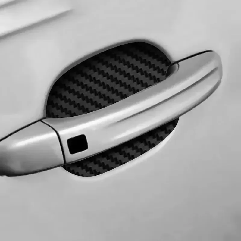 4Pcs/Set Car Door Sticker Carbon Fiber Scratches Resistant Cover Auto Handle Protection Film Exterior Styling Accessories - Image 2