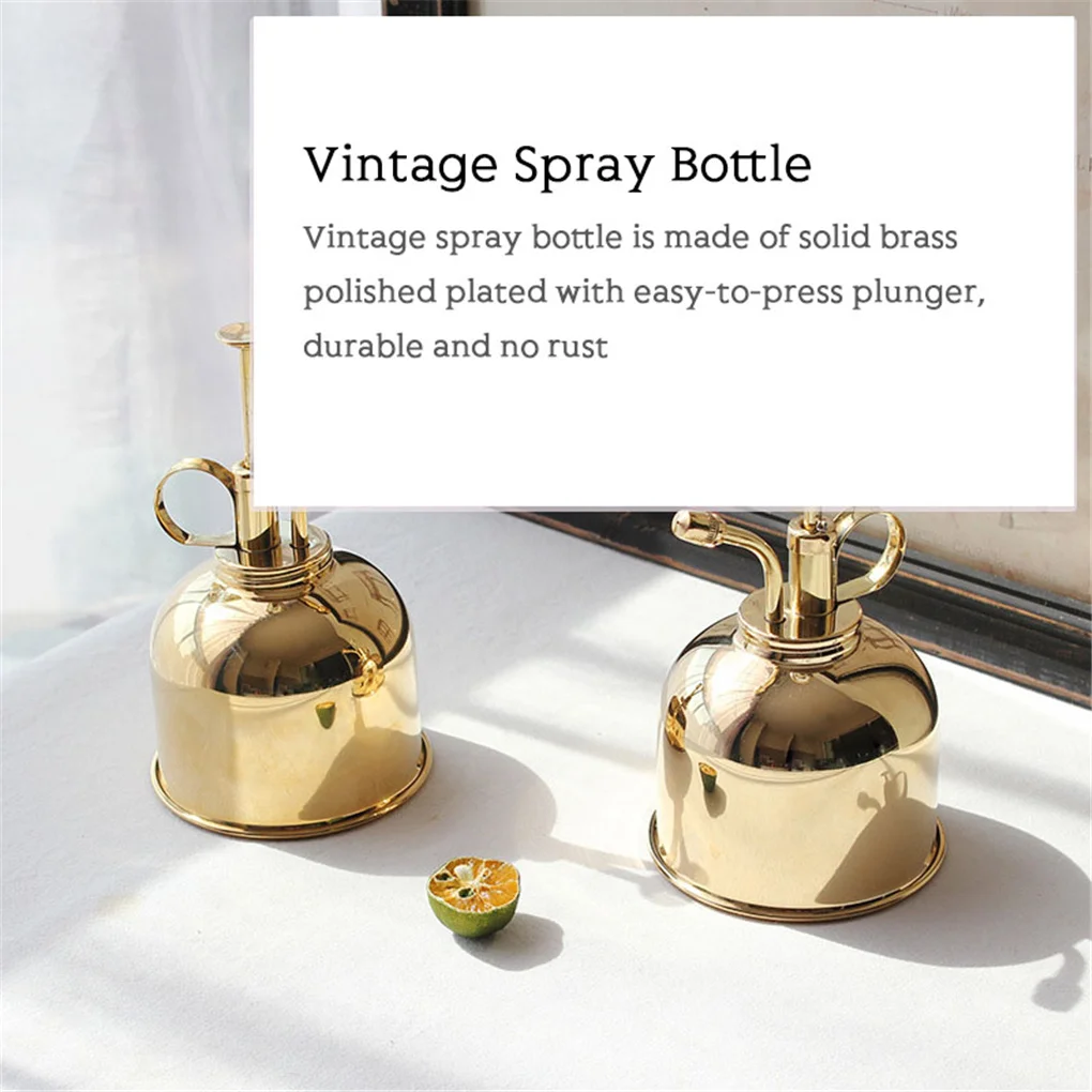 Spray Bottle 300ml Vintage Brass Watering Sprayer Household Plant Jug for Home Indoor Garden - Image 4