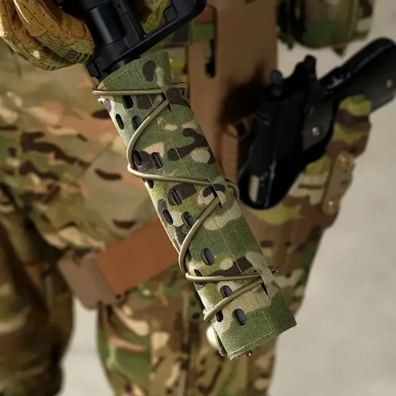 Upgrade Tactical Airsoft Suppressor Cover Adjustable CS Camouflage Protective Cover Barrel Protector Cover for Hunting Shooting - Image 2