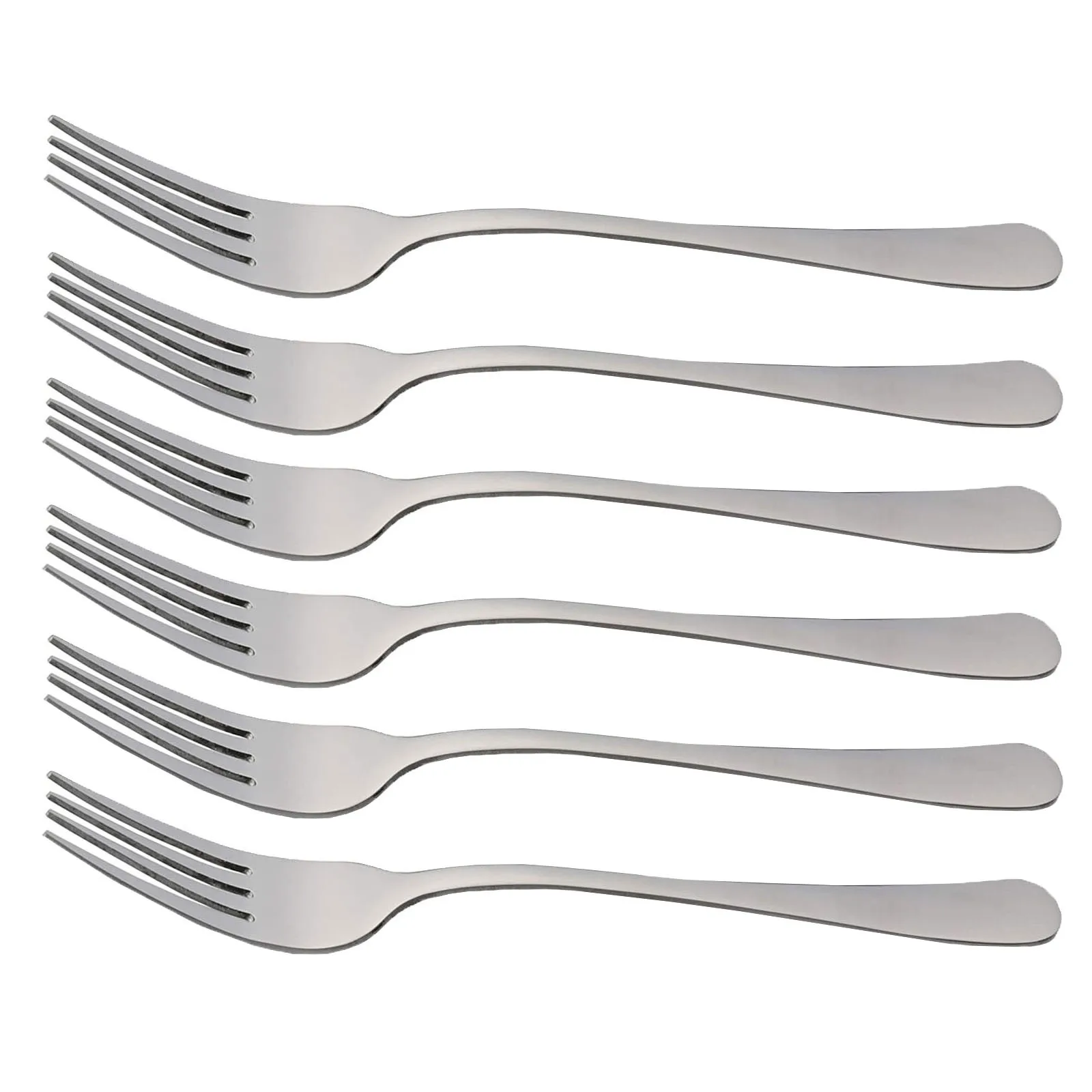 6Pcs Stainless Steel Fruit Forks Dessert Forks Lovely Mini Fork Set Snack Cake Dessert Forks Cafeteria Home Kitchen Flatware