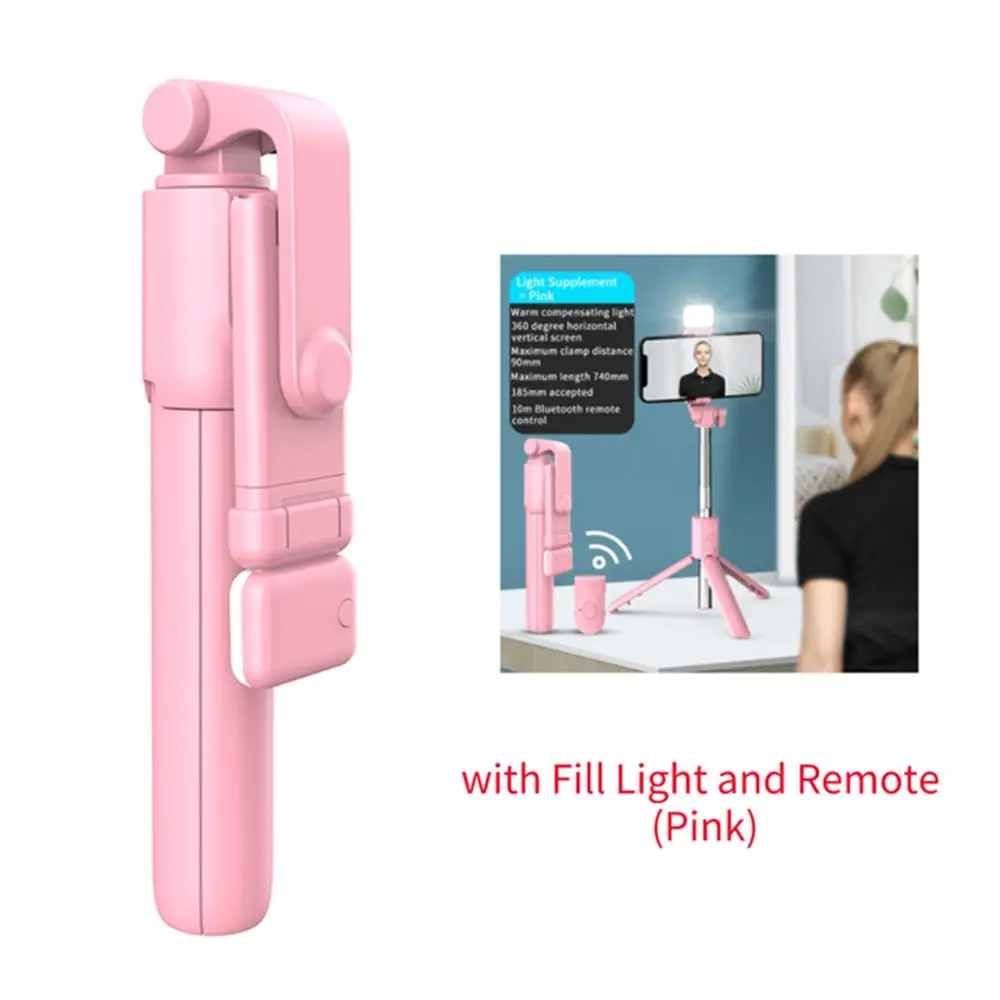 Wireless Bluetooth Selfie Stick Foldable Portable Tripod With Fill Light Remote Control For Android iPhone Smartphone Shoot Vlog - Image 9