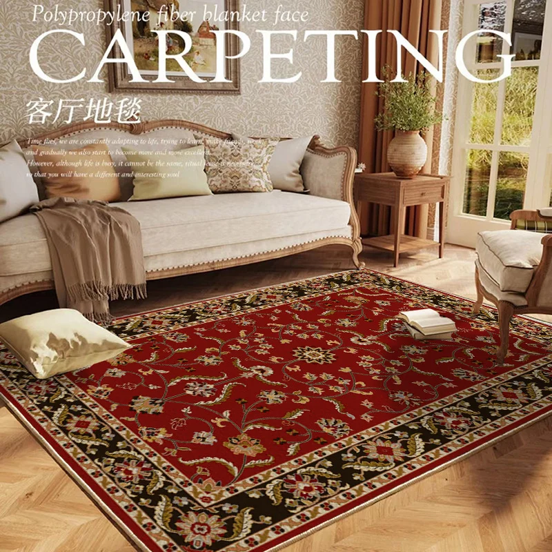 VIKAMA Retro Persian Living Room Carpet Non-slip and Easy-to-Clean Sofa Cushion Dining Room Bedroom Carpet Home Decoration - Image 5