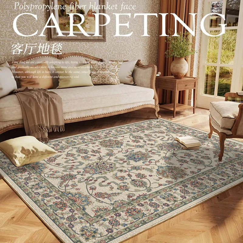 VIKAMA Retro Persian Living Room Carpet Non-slip and Easy-to-Clean Sofa Cushion Dining Room Bedroom Carpet Home Decoration - Image 6