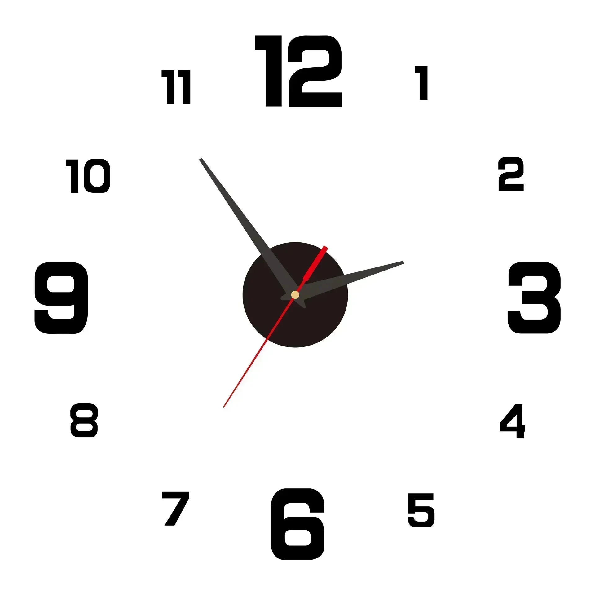 Digital Clock Wall Clock Living Room Large Garden Acrylic Mirror Sticker Decoration Decoration for Bedroom Decororation Clocks - Image 8