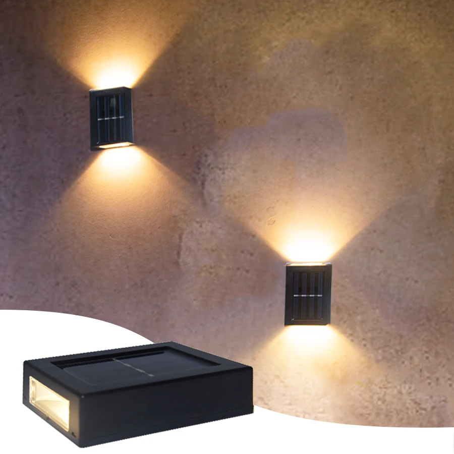 Solar Outdoor Wall Light IP65 Waterproof Up Down Wall Washer Lamp Garden Landscape Balcony Yard Porch Street Pathway Decor - Image 7