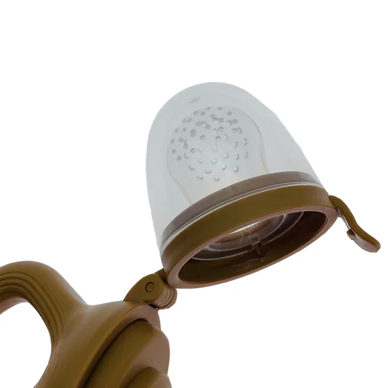 1PC Silicone Baby Fruit Feeder with Cover Baby Nipple Fresh Food Vegetable Supplement Soother Nibbler Feeding Teething Pacifier - Image 4