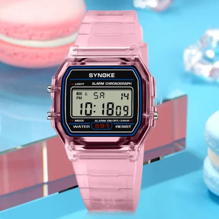 SYNOKE Student Digital Watch Unisex Sport Watch Multifunction Sports Waterproof Luminous LED Classic Watch For Men And Lady