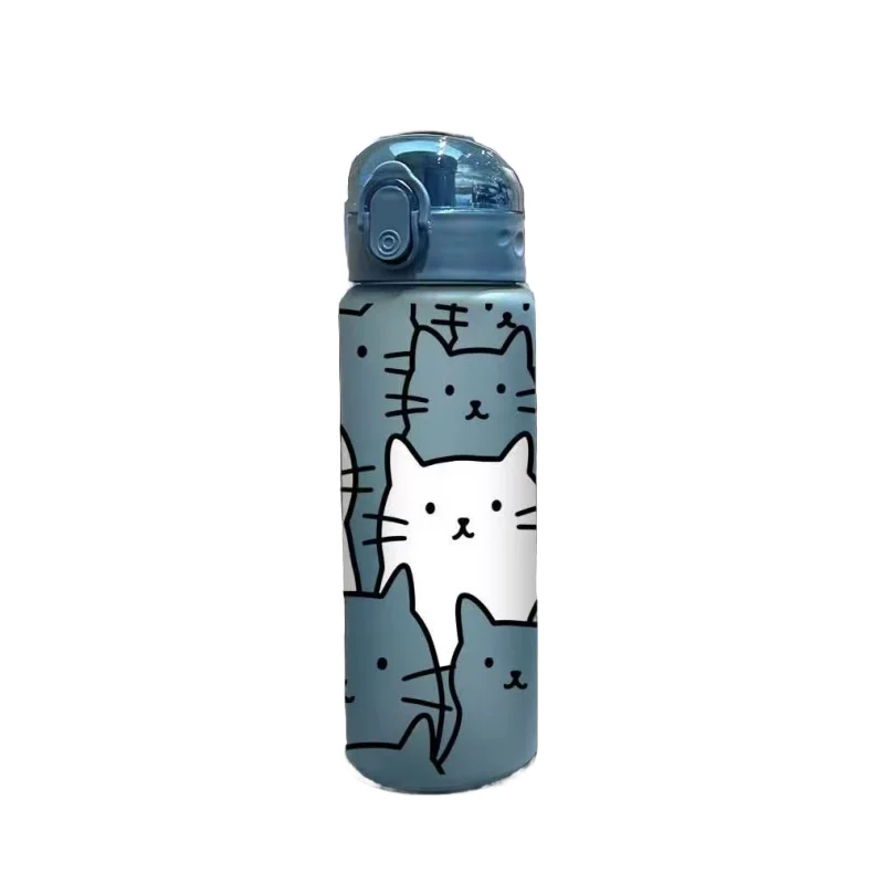 780ML 3D Cartoon Cat Printed Durable Water Bottle PVC-Free, Leak-Proof, Matte Finish, Includes Carry Loop, Perfect for Holidays - Image 7