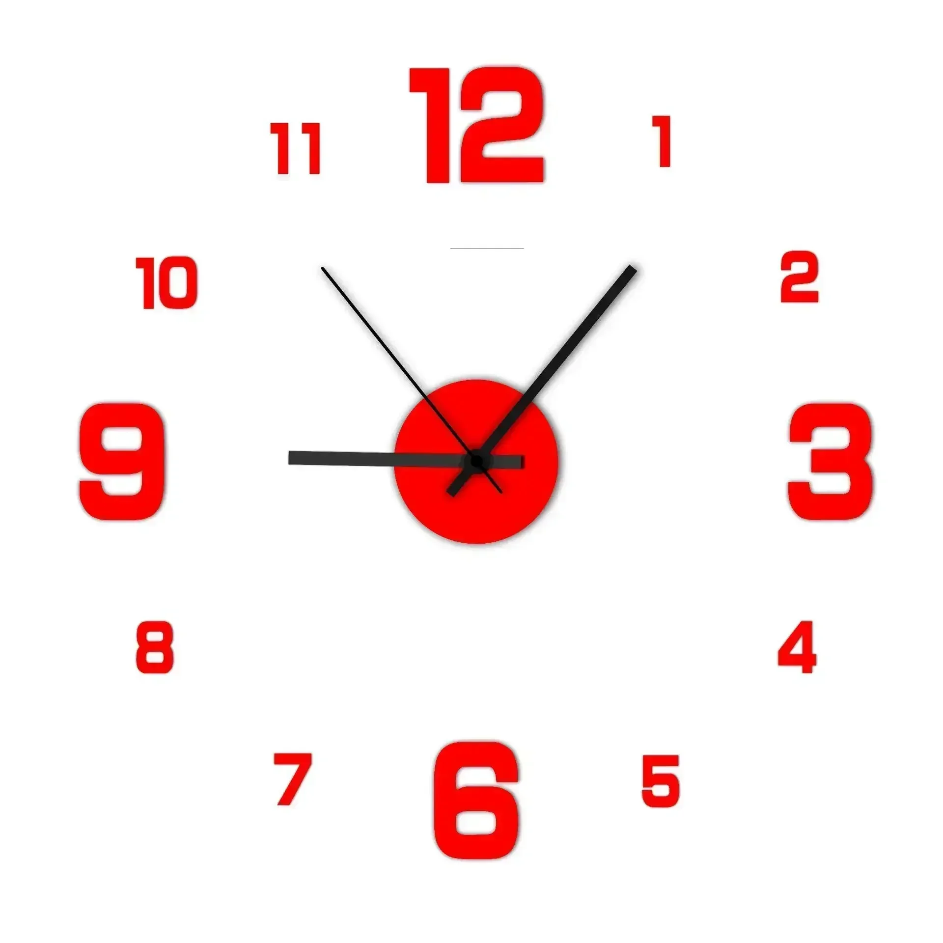 Digital Clock Wall Clock Living Room Large Garden Acrylic Mirror Sticker Decoration Decoration for Bedroom Decororation Clocks - Image 7