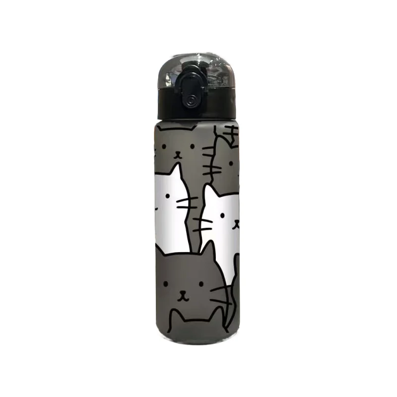 780ML 3D Cartoon Cat Printed Durable Water Bottle PVC-Free, Leak-Proof, Matte Finish, Includes Carry Loop, Perfect for Holidays - Image 10
