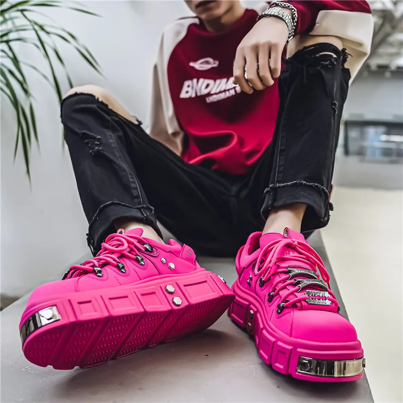 2026 Spring and Autumn New Thick soled Height Increasing Casual Board Shoes Popular Men's Shoes - Image 4