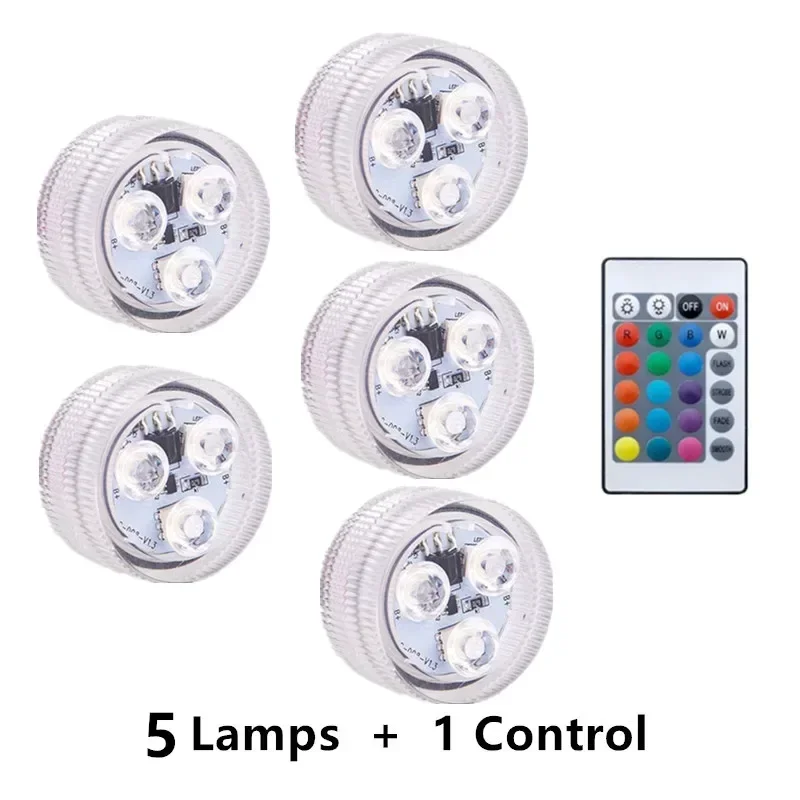 Remote Control Underwater Light Waterproof,Color Changing LED Pool Lamp for Indoor Aquarium, Bowl, Table Centerpiece Nightscape - Image 8