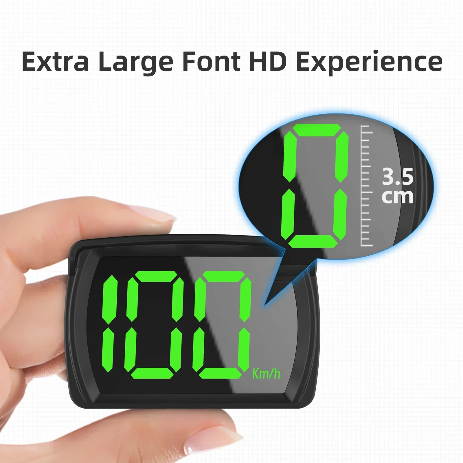 Professional Y03 GPS Speedometer HUD Head Up Display Digital Car Speed Projection Big Font KMH Meter Plug And Play - Image 4