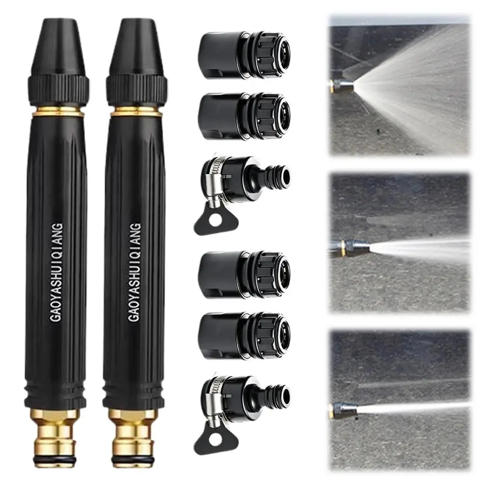 High Pressure Garden Hose Nozzle, High Pressure Water Gun Hose 3 Spray Patterns for Car Washing, Garden Watering, Patio Cleaning - Image 8