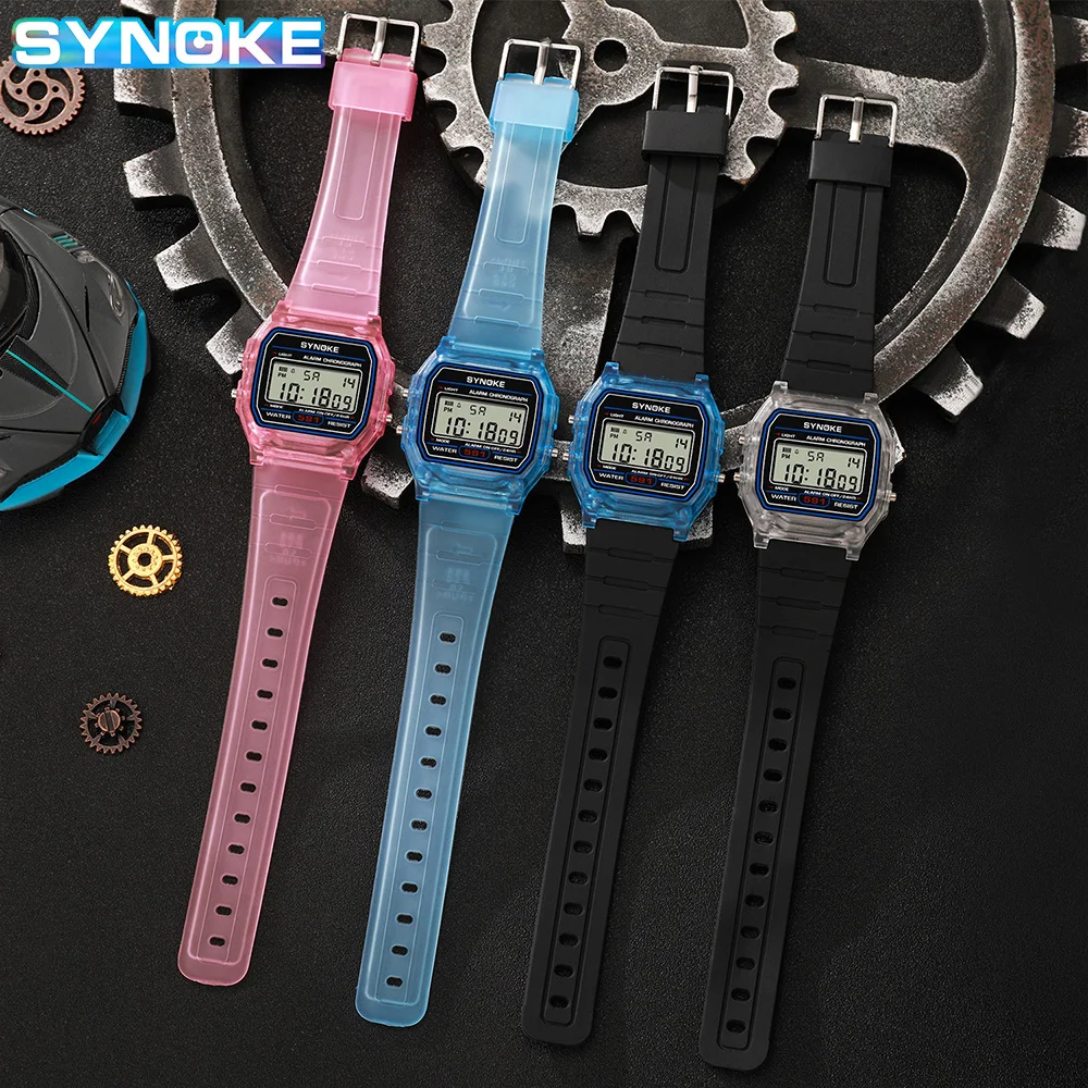 SYNOKE Student Digital Watch Unisex Sport Watch Multifunction Sports Waterproof Luminous LED Classic Watch For Men And Lady - Image 4