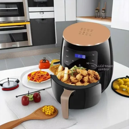 Hot Selling 1400W Baking Area 6L Large Capacity Multi-function air Fryer German Dual Digital Power Smart air Fryer