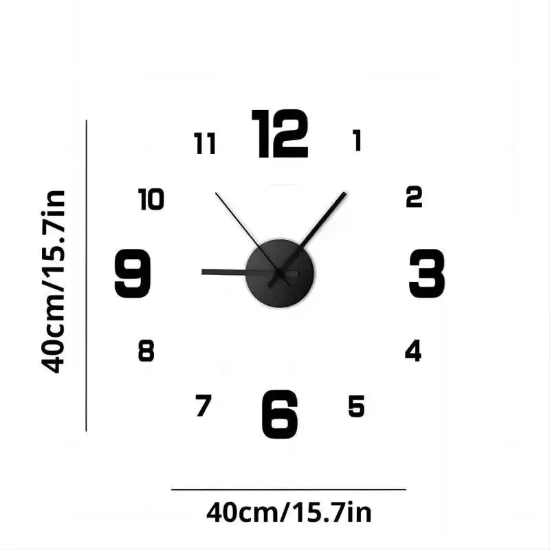 Digital Clock Wall Clock Living Room Large Garden Acrylic Mirror Sticker Decoration Decoration for Bedroom Decororation Clocks - Image 6