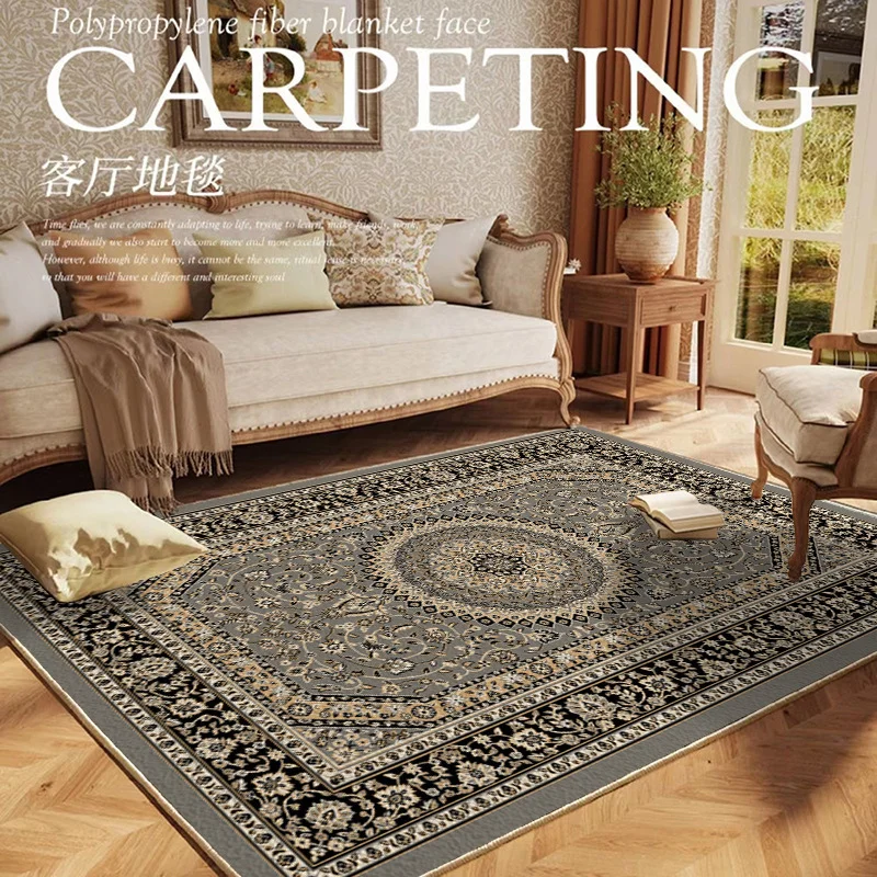 VIKAMA Retro Persian Living Room Carpet Non-slip and Easy-to-Clean Sofa Cushion Dining Room Bedroom Carpet Home Decoration - Image 7