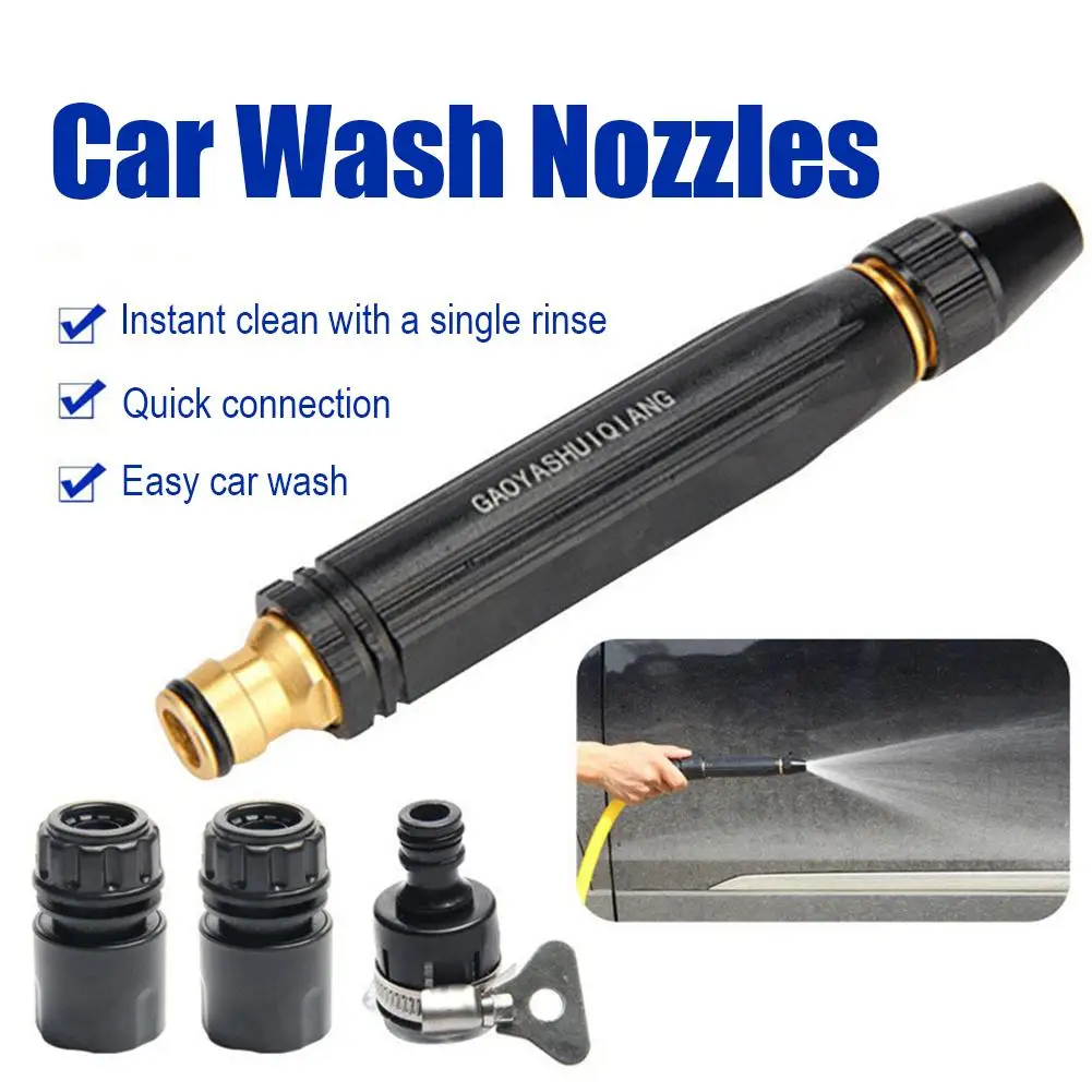 High Pressure Garden Hose Nozzle, High Pressure Water Gun Hose 3 Spray Patterns for Car Washing, Garden Watering, Patio Cleaning - Image 2