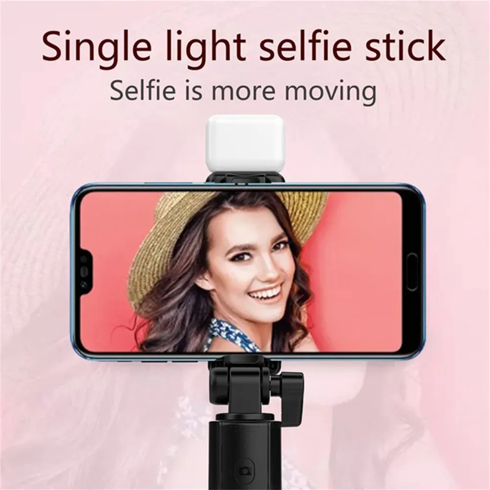 Wireless Bluetooth Selfie Stick Foldable Portable Tripod With Fill Light Remote Control For Android iPhone Smartphone Shoot Vlog - Image 2