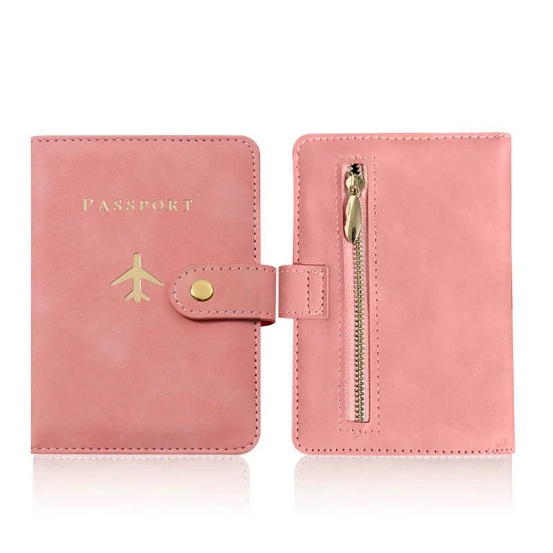 Airplane Print PU Leather Passport Holder for Men And Women with Zipper Pocket And SIM Card Slot Travel Document Wallet - Image 11