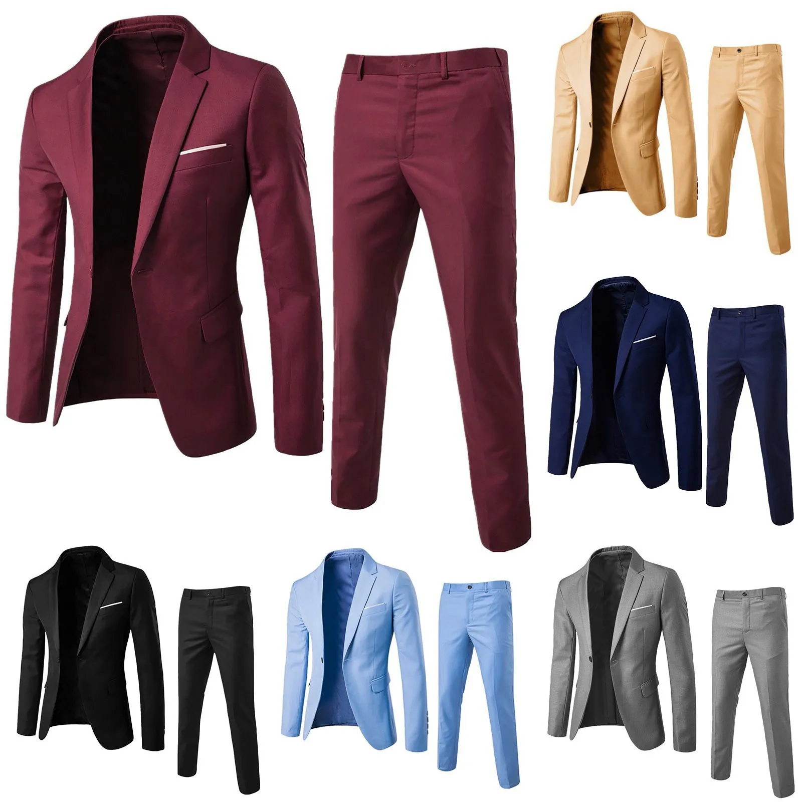 Suit Men's Business Suit Professional Dress Men's Two-piece Suit Slim Fit Best Man Groom Wedding Dress 2026 - Image 2