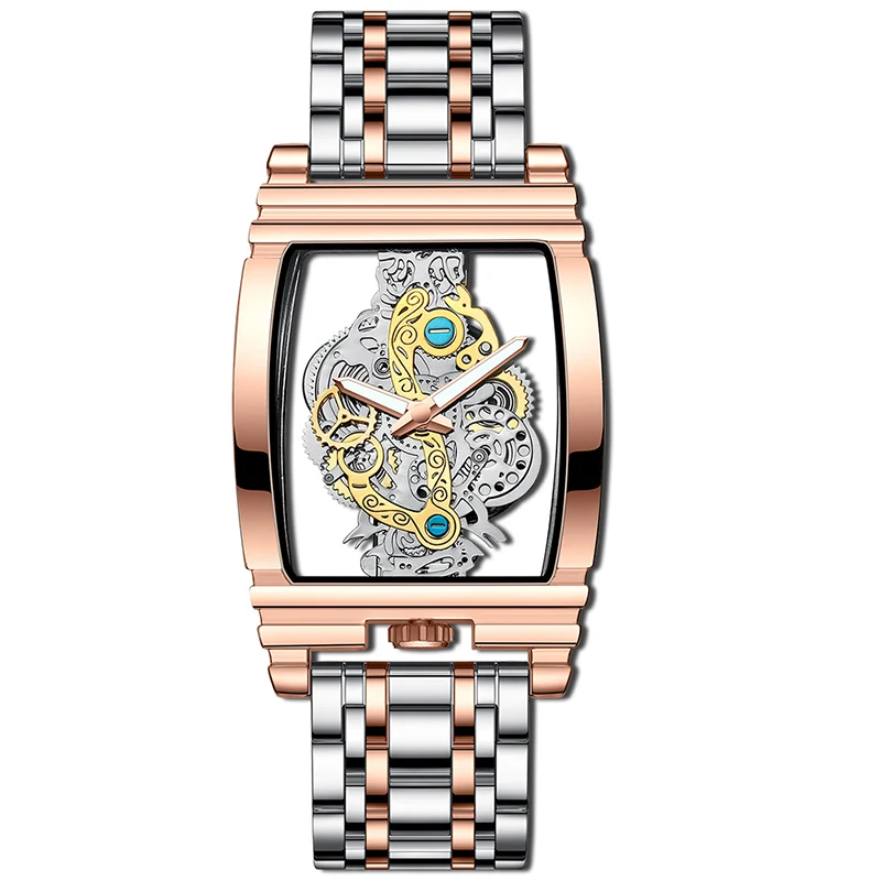 New Fashion Double Sided Hollowed Out Transparent Watch Men Luxury Gold Watches Full Steel Quartz Wristwatches Men Montre Homme - Image 14