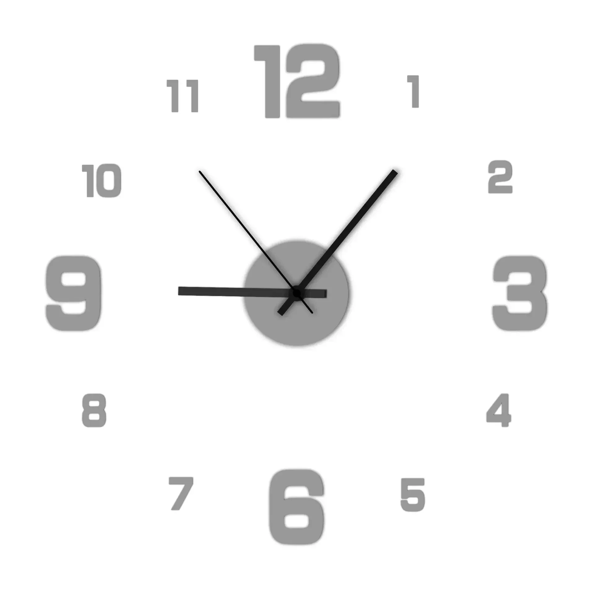 Digital Clock Wall Clock Living Room Large Garden Acrylic Mirror Sticker Decoration Decoration for Bedroom Decororation Clocks - Image 9
