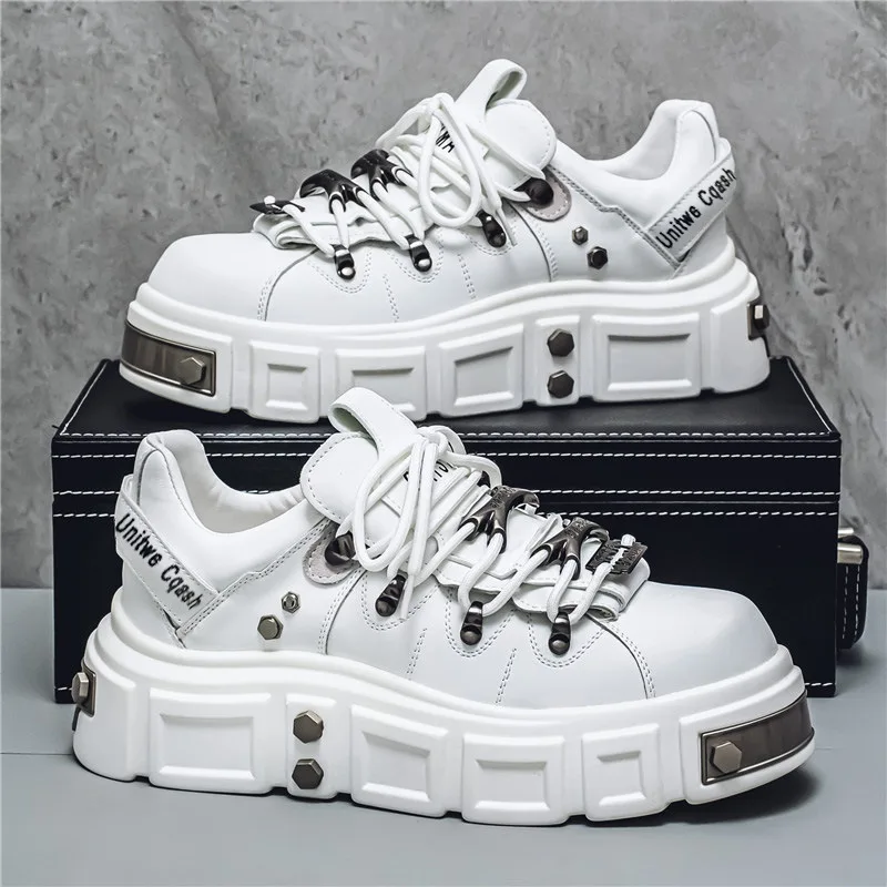 2026 Spring and Autumn New Thick soled Height Increasing Casual Board Shoes Popular Men's Shoes - Image 7