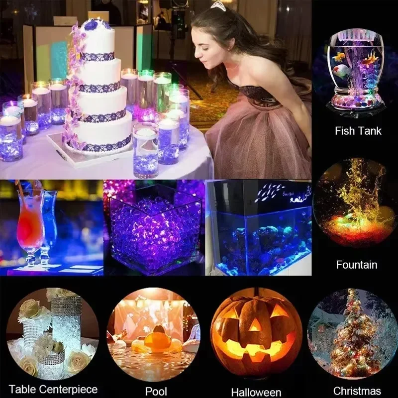 Remote Control Underwater Light Waterproof,Color Changing LED Pool Lamp for Indoor Aquarium, Bowl, Table Centerpiece Nightscape - Image 3