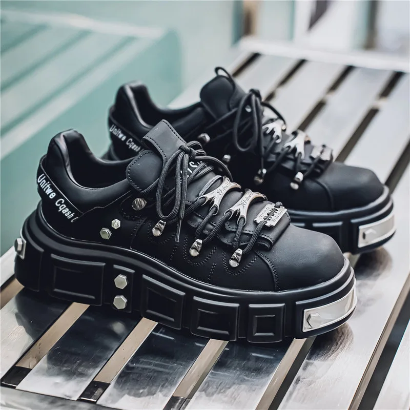 2026 Spring and Autumn New Thick soled Height Increasing Casual Board Shoes Popular Men's Shoes - Image 3