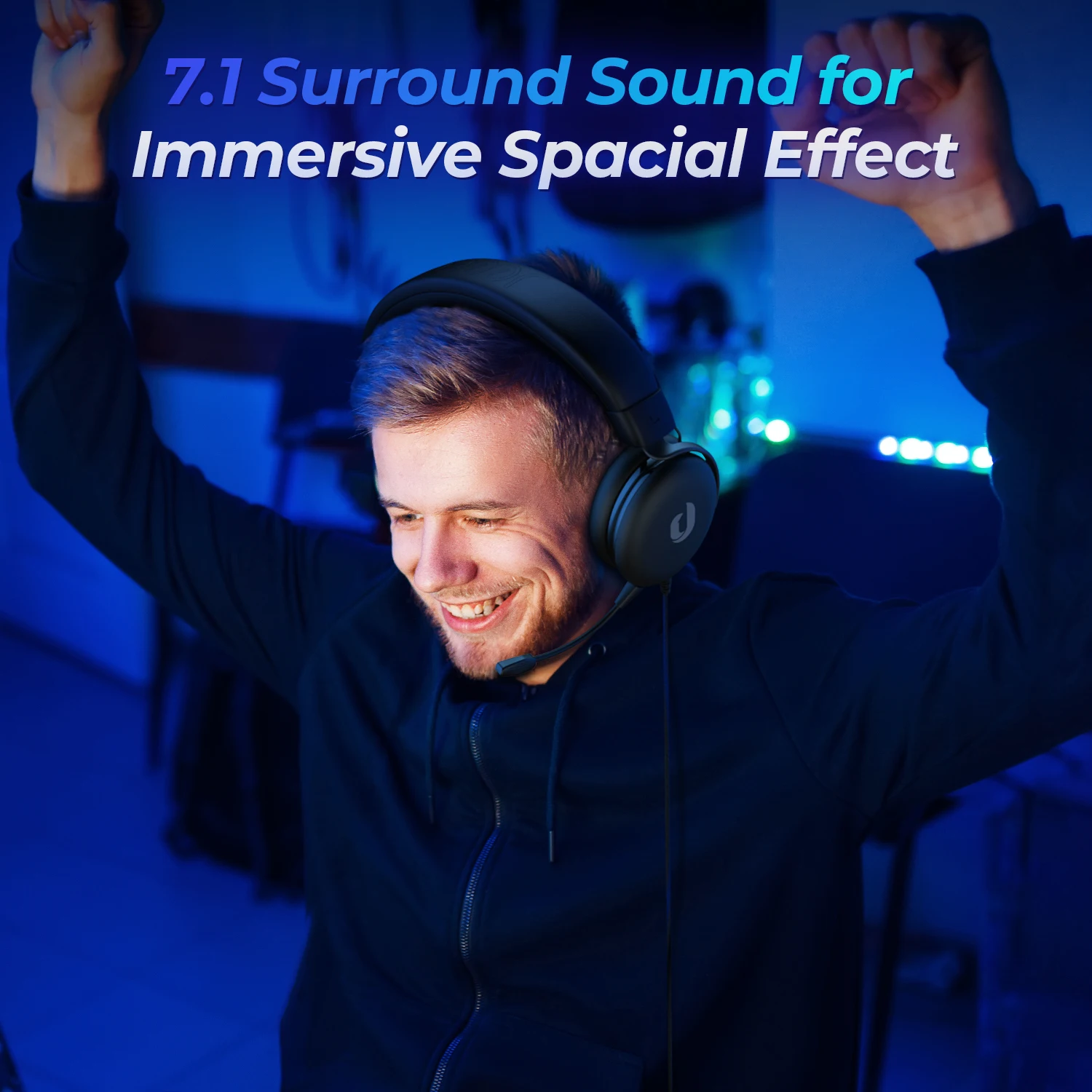 Gaming Headset for PC, Ps4, Ps5, Xbox Headset with 7.1 Surround Sound, Gaming Headphones with Noise Cancelling Mic - Image 2
