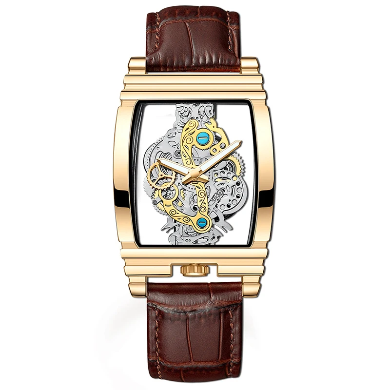 New Fashion Double Sided Hollowed Out Transparent Watch Men Luxury Gold Watches Full Steel Quartz Wristwatches Men Montre Homme - Image 11