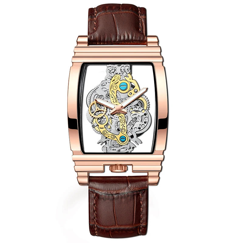 New Fashion Double Sided Hollowed Out Transparent Watch Men Luxury Gold Watches Full Steel Quartz Wristwatches Men Montre Homme - Image 9
