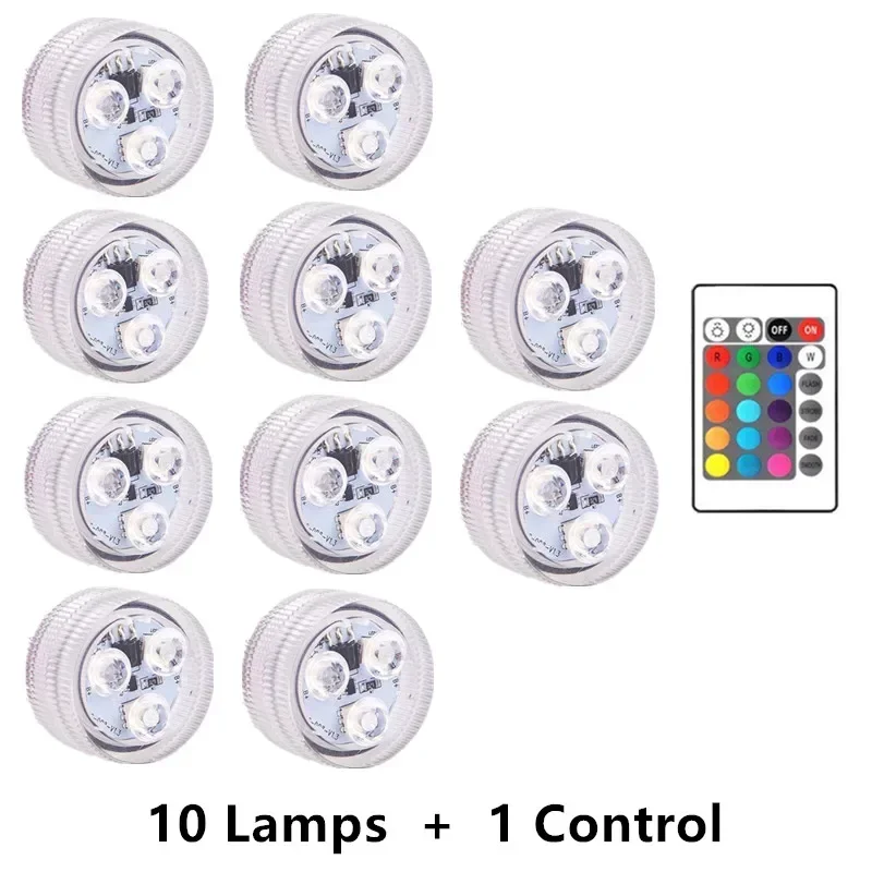 Remote Control Underwater Light Waterproof,Color Changing LED Pool Lamp for Indoor Aquarium, Bowl, Table Centerpiece Nightscape - Image 7